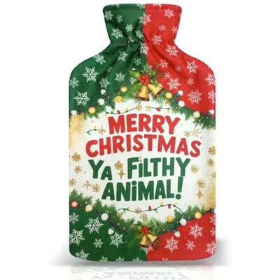 A2Z Hot Water Bottle 2L Xmas Novelty Hot Bottle HB1150 Ya Filthy Soothing warmth for neck back shoulder aches, sofa bedtime heat therapy A2Z Hot Water Bottle 2L Xmas Novelty Hot Bottle HB1150 Ya Filthy Soothing warmth for neck back shoulder aches, sofa bedtime heat therapy