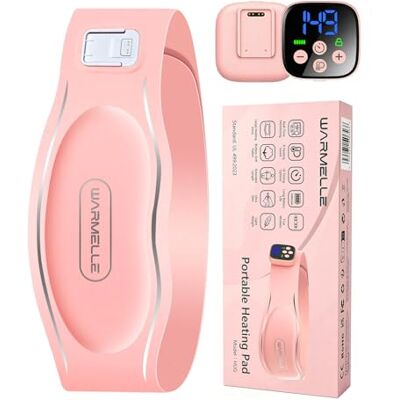 WARMELLE Portable Heating Pad for Period Cramps, Electric Heating Pad for Back Cordless for Menstrual Cramp Relief Ultra-Slim, Lightweight, 5000mAh Long-Lasting Gifts for Her, Women and Girls WARMELLE Portable Heating Pad for Period Cramps, Electric Heating Pad for Back Cordless for Menstrual Cramp Relief Ultra-Slim, Lightweight, 5000mAh Long-Lasting Gifts for Her, Women and Girls