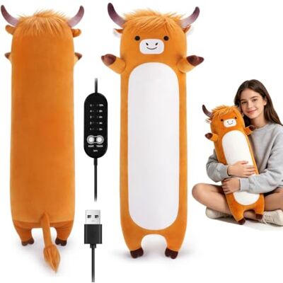 Zogxyc Highland Cow USB Electric Heating Pad for Period Pain Relief, 50cm USB Powered Electric Heat Pads, Portable Menstrual Heated Plush Stuffed Animal, Gifts for Women Girls Zogxyc Highland Cow USB Electric Heating Pad for Period Pain Relief, 50cm USB Powered Electric Heat Pads, Portable Menstrual Heated Plush Stuffed Animal, Gifts for Women Girls