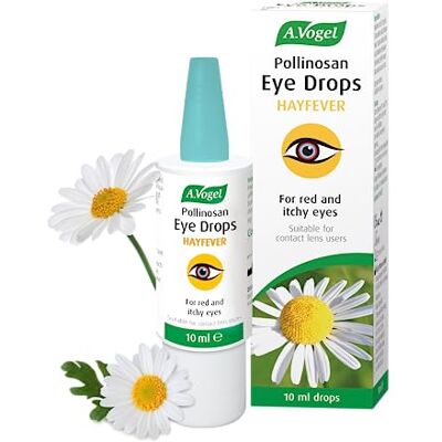 A.Vogel Pollinosan Hayfever Eye Drops for Quick Relief of Red and Itchy Eyes with Chamomile and Soothing Hyaluronic Acid 300 Drops 10ml A.Vogel Pollinosan Hayfever Eye Drops for Quick Relief of Red and Itchy Eyes with Chamomile and Soothing Hyaluronic Acid 300 Drops 10ml