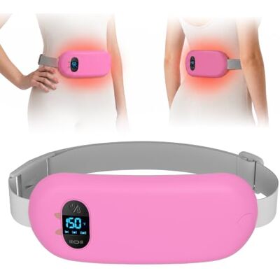 BouZaFoFa Heat Pad for Period Pain Relief, Upgraded 6 Heat Massage Modes Electric Fast Heating Pad for Lower Back Pain Cramp Menstrual Rechargeable USB Heated Belt Gifts for Women Girls Her Rose Pink BouZaFoFa Heat Pad for Period Pain Relief, Upgraded 6 Heat Massage Modes Electric Fast Heating Pad for Lower Back Pain Cramp Menstrual Rechargeable USB Heated Belt Gifts for Women Girls Her Rose Pink