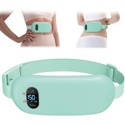 BouZaFoFa Heat Pad for Period Pain Relief, Upgraded 6 Heat Massage Modes Electric Fast Heating Pad for Lower Back Pain Cramp Heated Belt Menstrual Rechargeable USB Heating Pad Gifts for Women Girls Her Green BouZaFoFa Heat Pad for Period Pain Relief, Upgraded 6 Heat Massage Modes Electric Fast Heating Pad for Lower Back Pain Cramp Heated Belt Menstrual Rechargeable USB Heating Pad Gifts for Women Girls Her Green