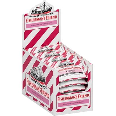 Fisherman's Friend Fisherman’s Friend Cherry Lozenges, Sugar Free Menthol Lozenges, Pack of 24 (25g) Fisherman's Friend Fisherman’s Friend Cherry Lozenges, Sugar Free Menthol Lozenges, Pack of 24 (25g)