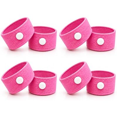 Glamza Anti-Sickness Travel Bands Acupressure Wristbands for Motion Sickness and Nausea Relief (X4 Pairs (Pink)) Glamza Anti-Sickness Travel Bands Acupressure Wristbands for Motion Sickness and Nausea Relief (X4 Pairs (Pink))