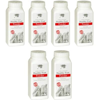 SDMAX Athletes Healthy Foot Powder Medicated Treats And Prevents Anti-FUNGAL 75g, Prone To Excessive Sweating And Odour, Daily Foot Care Regime, Talcum Powder, Controls Sweat (6pcs) SDMAX Athletes Healthy Foot Powder Medicated Treats And Prevents Anti-FUNGAL 75g, Prone To Excessive Sweating And Odour, Daily Foot Care Regime, Talcum Powder, Controls Sweat (6pcs)