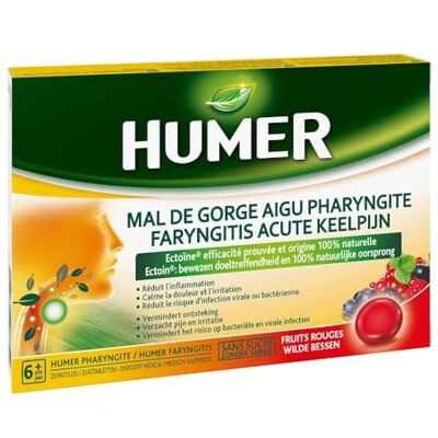 Humer Acute Sore Throat Pharyngitis Red Fruits 20 Lozenges Humer Acute Sore Throat Pharyngitis Red Fruits 20 Lozenges