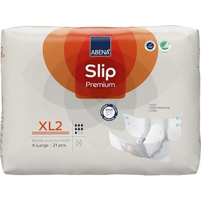 ABENA Slip Premium All-In-One Incontinence Pads For Men & Women, Eco-Labelled XL 2, 110-170cm Waist, 3400ml Absorbency, 21PK ABENA Slip Premium All-In-One Incontinence Pads For Men & Women, Eco-Labelled XL 2, 110-170cm Waist, 3400ml Absorbency, 21PK