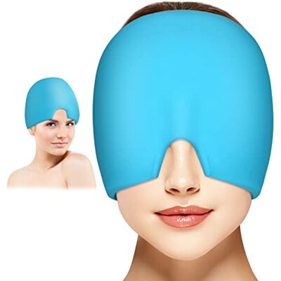 WOOFOOLA Migraine Relief Cap, Reusable Cold Hot Therapy Migraine and Headache Relief Cap, Single-Sided Gel Ice Hot Head Wrap for Chronic Migraine, Tension Headache, Sinus Stress, Puffy Eyes (Grey) WOOFOOLA Migraine Relief Cap, Reusable Cold Hot Therapy Migraine and Headache Relief Cap, Single-Sided Gel Ice Hot Head Wrap for Chronic Migraine, Tension Headache, Sinus Stress, Puffy Eyes (Grey)