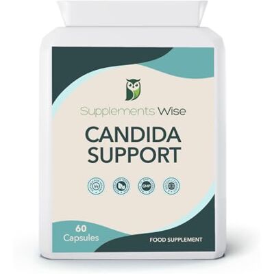 Supplements Wise Candida Support BV Treatment for Ladies, Candida Cleanse for Thrush and Yeast Infections, Caprylic Acid, Garlic, Gut Health & Vaginal Probiotics Supplement Pessary, Cream Alternative 60 Capsules Supplements Wise Candida Support BV Treatment for Ladies, Candida Cleanse for Thrush and Yeast Infections, Caprylic Acid, Garlic, Gut Health & Vaginal Probiotics Supplement Pessary, Cream Alternative 60 Capsules