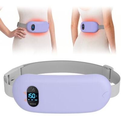 BouZaFoFa Heat Pad for Period Pain Relief, Upgraded 6 Heat Massage Modes Electric Fast Heating Pad for Lower Back Pain Cramp Heated Belt Menstrual Rechargeable USB Heating Pad Gifts for Women Girls Her Purple BouZaFoFa Heat Pad for Period Pain Relief, Upgraded 6 Heat Massage Modes Electric Fast Heating Pad for Lower Back Pain Cramp Heated Belt Menstrual Rechargeable USB Heating Pad Gifts for Women Girls Her Purple