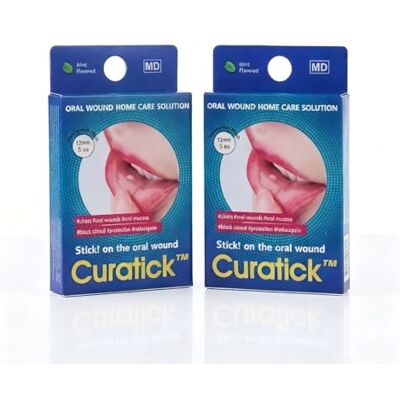 Curatick 2x5pcs (10pcs) Mouth Ulcer Treatment for Adults & Kids, Mint Flavour, Fast & Natural Pain Relief for Oral Wounds, Canker Sores & Braces-Related Sores Curatick 2x5pcs (10pcs) Mouth Ulcer Treatment for Adults & Kids, Mint Flavour, Fast & Natural Pain Relief for Oral Wounds, Canker Sores & Braces-Related Sores