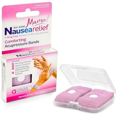 Sea-Band Mama! Lilac Travel & Motion Pregnancy Sickness Wristbands, 1 Pair Comfortable, Reusable, Latex-Free, Made in the UK, Effective for Morning Sickness Sea-Band Mama! Lilac Travel & Motion Pregnancy Sickness Wristbands, 1 Pair Comfortable, Reusable, Latex-Free, Made in the UK, Effective for Morning Sickness