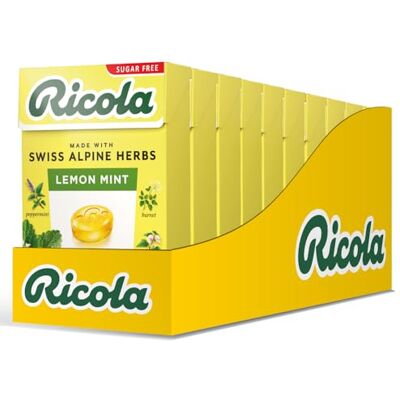 Ricola - Lemon-Mint Sugar-Free Swiss Herbal Sweets - Sweets Ricola - Lemon-Mint Sugar-Free Swiss Herbal Sweets - Sweets