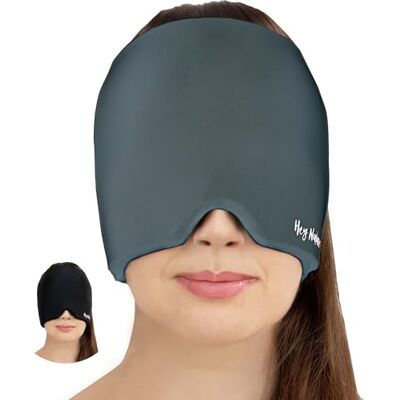 Hey Nature Migraine Relief Mask, Reusable Hot and Cold Eye Mask, Grey Cooling and warming mask for migraines, headaches, sinus pressure, puffy eyes and relaxation Hey Nature Migraine Relief Mask, Reusable Hot and Cold Eye Mask, Grey Cooling and warming mask for migraines, headaches, sinus pressure, puffy eyes and relaxation