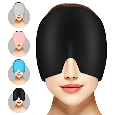 WOOFOOLA Migraine Relief Cap, Reusable Cold Hot Therapy Migraine and Headache Relief Cap, Single-Sided Gel Ice Hot Head Wrap for Chronic Migraine, Tension Headache, Sinus Stress, Puffy Eyes (Grey) WOOFOOLA Migraine Relief Cap, Reusable Cold Hot Therapy Migraine and Headache Relief Cap, Single-Sided Gel Ice Hot Head Wrap for Chronic Migraine, Tension Headache, Sinus Stress, Puffy Eyes (Grey)