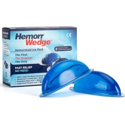 Hemorrwedge Haemorrhoid Treatment Ice Pack Silicone Gel Freeze Pack, Pair with Case Hemorrwedge Haemorrhoid Treatment Ice Pack Silicone Gel Freeze Pack, Pair with Case