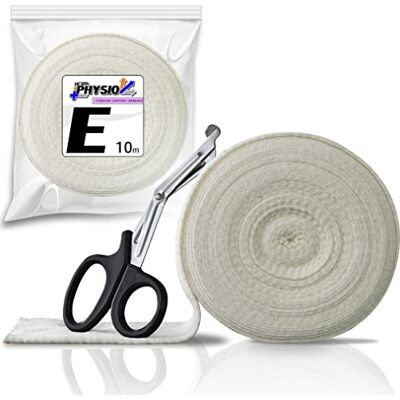 RE-GEN 10m Full Roll + 18cm Scissors Tubular Compression Fit Elasticated Support Bandage Dressing Size E (8.75cm) for Limb Circumference 24-28cm Ideal for Large Ankle Medium Knee RE-GEN 10m Full Roll + 18cm Scissors Tubular Compression Fit Elasticated Support Bandage Dressing Size E (8.75cm) for Limb Circumference 24-28cm Ideal for Large Ankle Medium Knee
