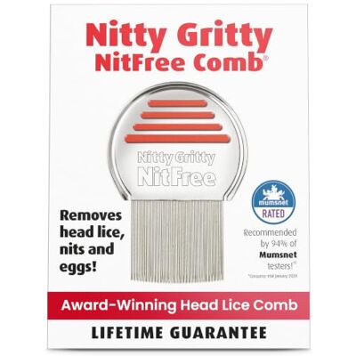 Nitty Gritty NitFree Nit Comb Metal Head Lice Comb for Nit Removal Nitty Gritty NitFree Nit Comb Metal Head Lice Comb for Nit Removal