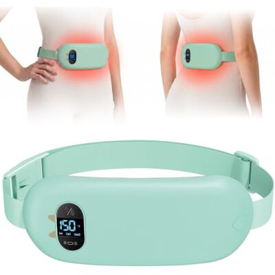 BouZaFoFa Heat Pad for Period Pain Relief, Upgraded 6 Heat Massage Modes Electric Fast Heating Pad for Lower Back Pain Cramp Heated Belt Menstrual Rechargeable USB Heating Pad Gifts for Women Girls Her Green BouZaFoFa Heat Pad for Period Pain Relief, Upgraded 6 Heat Massage Modes Electric Fast Heating Pad for Lower Back Pain Cramp Heated Belt Menstrual Rechargeable USB Heating Pad Gifts for Women Girls Her Green