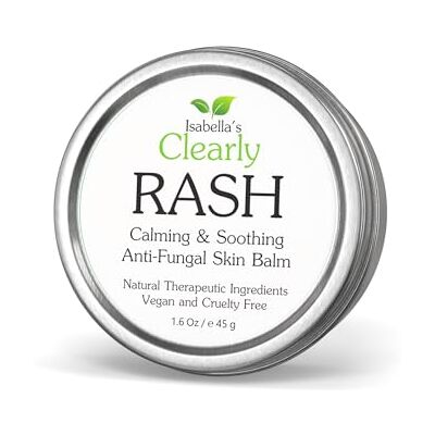 Isabella's Clearly RASH Anti Fungal Skin Balm. Instant Relief for Itching, Dry Irritated Skin. Helps Treat Ringworm, Jock Itch, Athletes Foot, Eczema, Nail Fungal Infections. Vegan. USA. 45 g Isabella's Clearly RASH Anti Fungal Skin Balm. Instant Relief for Itching, Dry Irritated Skin. Helps Treat Ringworm, Jock Itch, Athletes Foot, Eczema, Nail Fungal Infections. Vegan. USA. 45 g