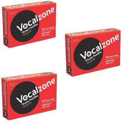 Vocalzone Throat Pastilles Original 3 Packs of 24 Pastilles Vocalzone Throat Pastilles Original 3 Packs of 24 Pastilles