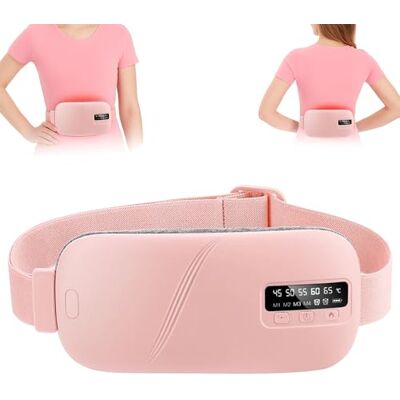Mymireya Heat Pad for Period Pain Relief, Upgraded 5 Heat Massage Modes Electric Heating Pad for Lower Back Pain Cramps Heated Menstrual Belt Rechargeable Heating Pad Gifts Stocking Filler for Women Girls Her Mymireya Heat Pad for Period Pain Relief, Upgraded 5 Heat Massage Modes Electric Heating Pad for Lower Back Pain Cramps Heated Menstrual Belt Rechargeable Heating Pad Gifts Stocking Filler for Women Girls Her