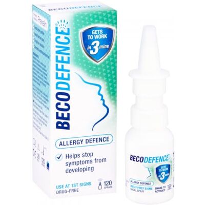 Your Medicals Becodefence Allergy Defence Adult Nasal Spray 20ml Combats Hay Fever & Allergies Gets to Work Within 3 Minutes Non-drowsy Helps Sneezing, Runny Nose, Nasal Congestion & Itchy/Watery Eyes Your Medicals Becodefence Allergy Defence Adult Nasal Spray 20ml Combats Hay Fever & Allergies Gets to Work Within 3 Minutes Non-drowsy Helps Sneezing, Runny Nose, Nasal Congestion & Itchy/Watery Eyes