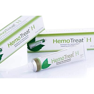 HemoTreat H Haemorrhoid Treatment Cream Tube with Internal Applicator Ointment for Internal and External Haemorrhoids 25 ml HemoTreat H Haemorrhoid Treatment Cream Tube with Internal Applicator Ointment for Internal and External Haemorrhoids 25 ml