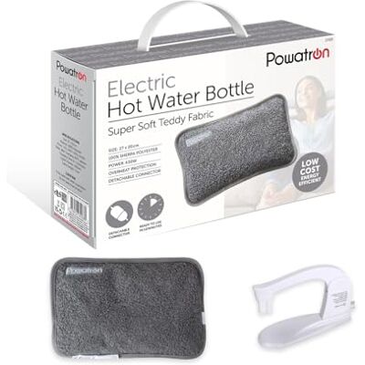 Powatron Rechargeable Electric Hot Water Bottle Soft & Cosy Hand Body Warmer Massaging Heat Pad, Prefilled, Over-Heat Protection Electric Water Bottle Hot Water Bottles for Pain Relief Powatron Rechargeable Electric Hot Water Bottle Soft & Cosy Hand Body Warmer Massaging Heat Pad, Prefilled, Over-Heat Protection Electric Water Bottle Hot Water Bottles for Pain Relief