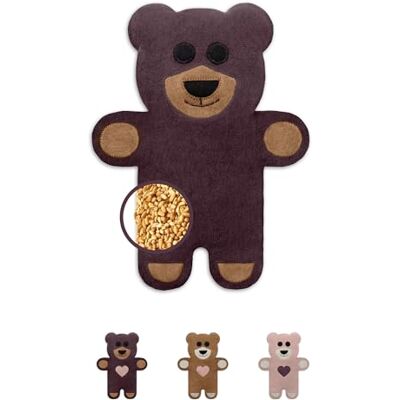 Leschi 10-Chamber Wheat Bag for Microwave, Washable Grain Pillow Made of 100% Organic Cotton & Organic Wheat Ideal Natural Relief for Stomach and Period Pain Teddy Bear, Purple Leschi 10-Chamber Wheat Bag for Microwave, Washable Grain Pillow Made of 100% Organic Cotton & Organic Wheat Ideal Natural Relief for Stomach and Period Pain Teddy Bear, Purple