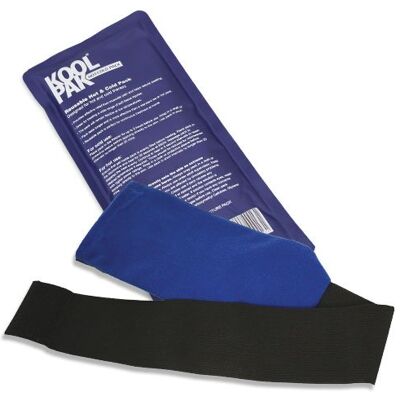 Koolpak Reusable Hot Cold Gel Ice Pack & Compress Wrap Multi-Purpose Gel Heat Pack for Muscle Pain Relief Koolpak Reusable Hot Cold Gel Ice Pack & Compress Wrap Multi-Purpose Gel Heat Pack for Muscle Pain Relief