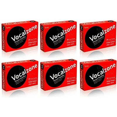 Vocalzone Original Sore Throat Relief Pastilles Multi-Pack (6 x 24) Vocalzone Original Sore Throat Relief Pastilles Multi-Pack (6 x 24)