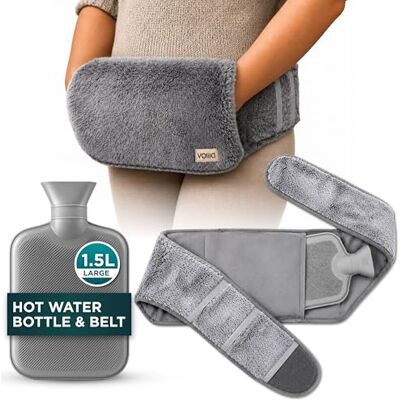 volila Wearable Hot Water Bottle Belt 1.5L – Period Pain Relief for Cramps, Endometriosis & Back Pain – Wrap Around Heated Belt with Hand Warmer Pocket – Adjustable & Washable volila Wearable Hot Water Bottle Belt 1.5L – Period Pain Relief for Cramps, Endometriosis & Back Pain – Wrap Around Heated Belt with Hand Warmer Pocket – Adjustable & Washable