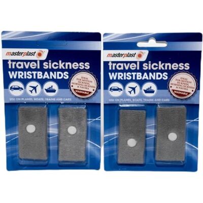 Masterplast Anti Nausea / Motion Sickness Travel Wrist Bands. Ideal For Holiday And Travel Pack of 2 (4 in total) Masterplast Anti Nausea / Motion Sickness Travel Wrist Bands. Ideal For Holiday And Travel Pack of 2 (4 in total)