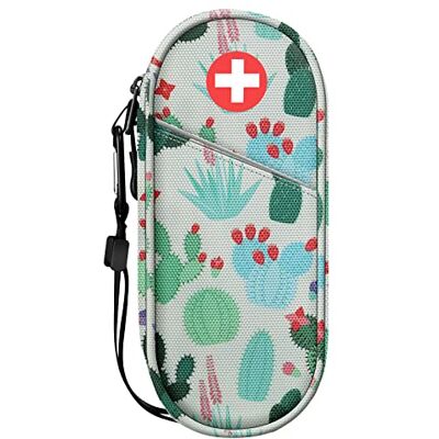 SITHON EpiPen Medical Carrying Case Insulated Travel Medication Organiser Emergency Medical Pouch Holds 2 EpiPens, Asthma Inhaler, Anti-Histamine, Auvi-Q and Allergy Medicine Essentials, Z-Cactus SITHON EpiPen Medical Carrying Case Insulated Travel Medication Organiser Emergency Medical Pouch Holds 2 EpiPens, Asthma Inhaler, Anti-Histamine, Auvi-Q and Allergy Medicine Essentials, Z-Cactus