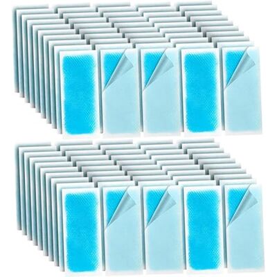 Licsaliwe Instant Cooling Patches, 100 Pcs Gel Ice Pack for Headache Fever Pain Relief Migraine Sunstroke Licsaliwe Instant Cooling Patches, 100 Pcs Gel Ice Pack for Headache Fever Pain Relief Migraine Sunstroke