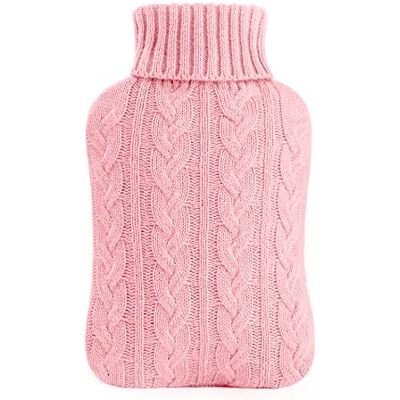Samply Hot Water Bottle with Knitted Cover, 2L Hot Water Bag for Hot and Cold Compress, Hand Feet Warmer, Neck and Shoulder Pain relief, Pink Soft knitted cover for hot or cold compress. Ideal for hands, feet, neck and shoulders. Reusable for daily comf Samply Hot Water Bottle with Knitted Cover, 2L Hot Water Bag for Hot and Cold Compress, Hand Feet Warmer, Neck and Shoulder Pain relief, Pink Soft knitted cover for hot or cold compress. Ideal for hands, feet, neck and shoulders. Reusable for daily comf