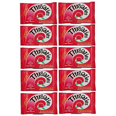 Throaties Strong Original Pastilles for Soft Soothing with Honey & Menthol X 10 Throaties Strong Original Pastilles for Soft Soothing with Honey & Menthol X 10