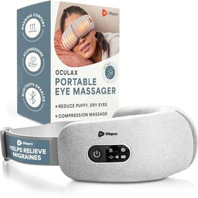 LifePro Eye Massager with Heat, Oculax Vibration, and Bluetooth Music Foldable Electric Eye Massager for Migraine Relief, Heated Eye Mask for Dry Eyes Strain Relief Improve Sleep, Gifts for Women Men LifePro Eye Massager with Heat, Oculax Vibration, and Bluetooth Music Foldable Electric Eye Massager for Migraine Relief, Heated Eye Mask for Dry Eyes Strain Relief Improve Sleep, Gifts for Women Men