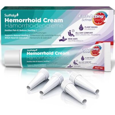 Swiftalyn Hemorrhoids Treatment Hemorrhoid Piles Cream: Extra Strength Haemorrhoids & Pile Cream – Comfort Formula with Applicator, 30g Swiftalyn Hemorrhoids Treatment Hemorrhoid Piles Cream: Extra Strength Haemorrhoids & Pile Cream – Comfort Formula with Applicator, 30g