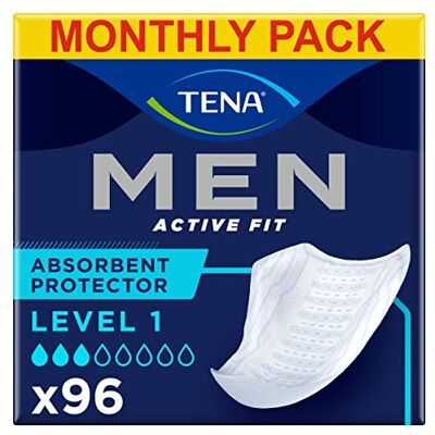 TENA - Men Absorbent Protector Level 1 - Light bladder weakness - 96 pads - Incontinence pads TENA - Men Absorbent Protector Level 1 - Light bladder weakness - 96 pads - Incontinence pads