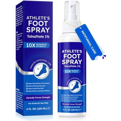 XUFaaCai Athletes Foot Spray, Toenail Fungus Treatment Extra Strength, 24-Hour Relief of Itching & Burning, Prevents Most Athlete's Foot, Destroys Odors Instantly 4oz (120ml) XUFaaCai Athletes Foot Spray, Toenail Fungus Treatment Extra Strength, 24-Hour Relief of Itching & Burning, Prevents Most Athlete's Foot, Destroys Odors Instantly 4oz (120ml)