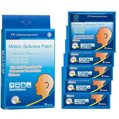 KONGDY ® Motion Sickness Patches Anti Nausea Travel Pain Relief Car Sea Air CE FDA Certified (10) KONGDY ® Motion Sickness Patches Anti Nausea Travel Pain Relief Car Sea Air CE FDA Certified (10)