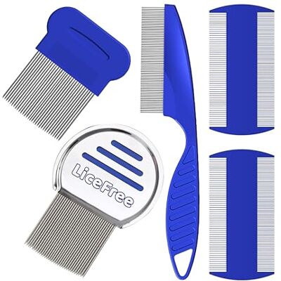 FurCare LiceFree 5-in-1 Professional Lice & Nit Comb Kit Quick & Effective Removal, Dandruff Care For All Hair Types (Adults, Kids & Pets) Smooth and Grooved Metal Combs with Dual-Sided Plastic Combs FurCare LiceFree 5-in-1 Professional Lice & Nit Comb Kit Quick & Effective Removal, Dandruff Care For All Hair Types (Adults, Kids & Pets) Smooth and Grooved Metal Combs with Dual-Sided Plastic Combs