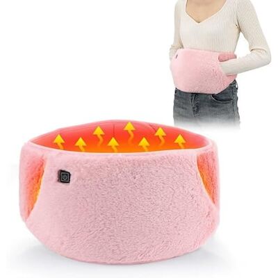JORCEDI USB Heating Waist Belt with Hand Pockets 3-Level Electric Heating Pad for Period Cramps & Body Joint Pain Relief (Pink) JORCEDI USB Heating Waist Belt with Hand Pockets 3-Level Electric Heating Pad for Period Cramps & Body Joint Pain Relief (Pink)