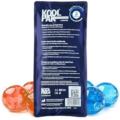 Koolpak 20 x Deluxe Reusable Hot and Cold Gel Pack 12cm x 29cm Ice Packs Freeze or Microwave Heat Pack for Muscle Pain & Sports Injuries Flexible Design for Stomach, Back, Neck & Legs Koolpak 20 x Deluxe Reusable Hot and Cold Gel Pack 12cm x 29cm Ice Packs Freeze or Microwave Heat Pack for Muscle Pain & Sports Injuries Flexible Design for Stomach, Back, Neck & Legs