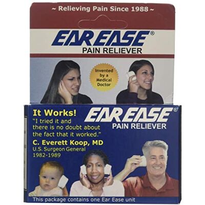 Ear Ease Pain Reliever for Adults, Children & Senior Citizens-Natural, Safe, Non-Invasive, Fast Acting & Effective Earache Relief from Sinus Pressure, Altitude Changes, Swimming, Allergies, Cold & Flu Ear Ease Pain Reliever for Adults, Children & Senior Citizens-Natural, Safe, Non-Invasive, Fast Acting & Effective Earache Relief from Sinus Pressure, Altitude Changes, Swimming, Allergies, Cold & Flu