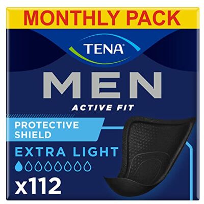 TENA Men Protective Shield, 112 Extra Thin Incontinence Liners, 14 x 8 packs TENA Men Protective Shield, 112 Extra Thin Incontinence Liners, 14 x 8 packs