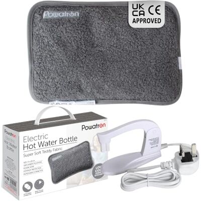 Powatron Rechargeable Electric Hot Water Bottle Soft & Cosy Hand Body Warmer Massaging Heat Pad, Prefilled, Over-Heat Protection Electric Water Bottle Hot Water Bottles for Pain Relief Powatron Rechargeable Electric Hot Water Bottle Soft & Cosy Hand Body Warmer Massaging Heat Pad, Prefilled, Over-Heat Protection Electric Water Bottle Hot Water Bottles for Pain Relief