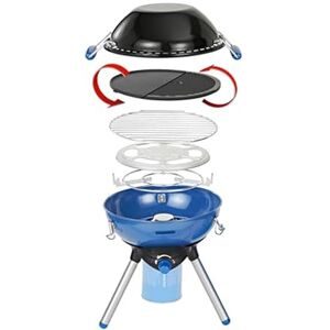 Campingaz Party Grill 400 CV, Camping Stove and Grill, All-in-One Portable Camping BBQ, with Griddle, Grid and Pan Support, Lid Doubles as Wok, Blue Campingaz Party Grill 400 CV, Camping Stove and Grill, All-in-One Portable Camping BBQ, with Griddle, Grid and Pan Support, Lid Doubles as Wok, Blue